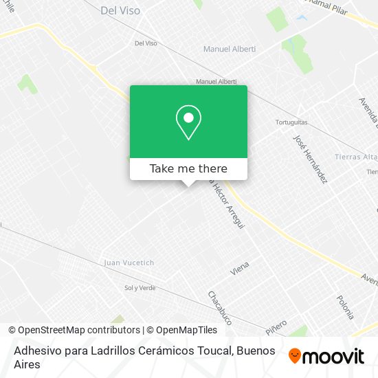 Adhesivo para Ladrillos Cerámicos Toucal map