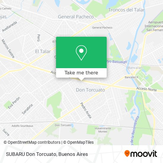 SUBARU Don Torcuato map