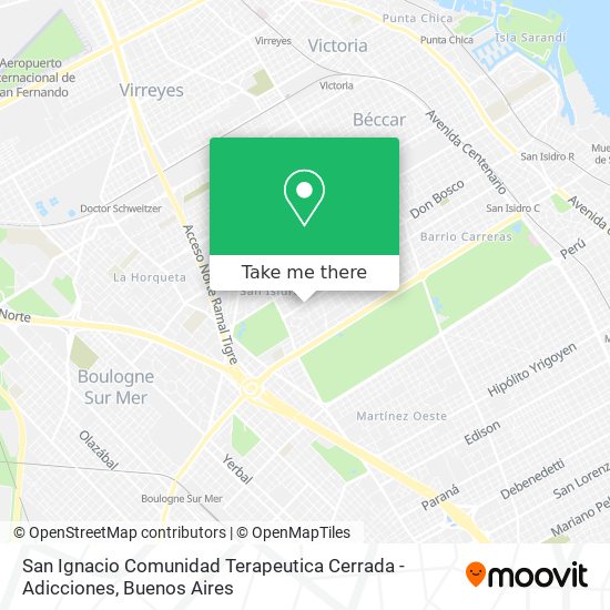 San Ignacio Comunidad Terapeutica Cerrada - Adicciones map