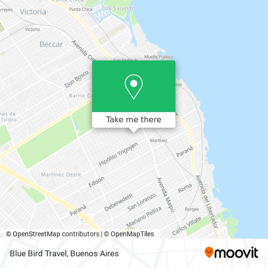 Blue Bird Travel map