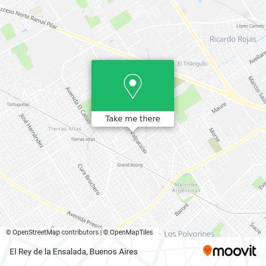 El Rey de la Ensalada map