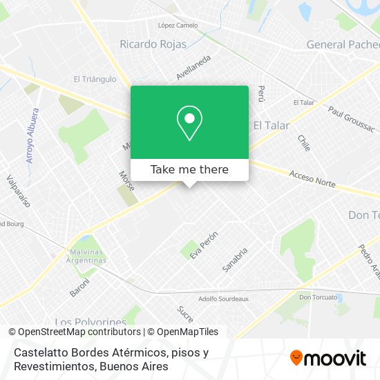 Castelatto Bordes Atérmicos, pisos y Revestimientos map