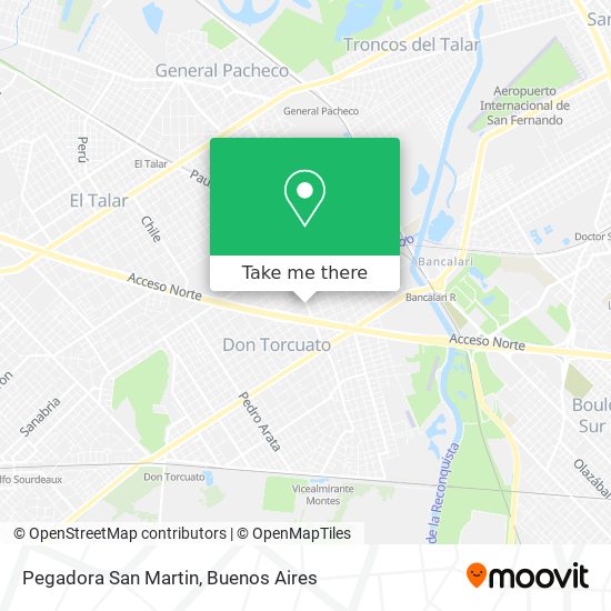 Pegadora San Martin map
