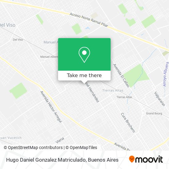 Hugo Daniel Gonzalez Matriculado map