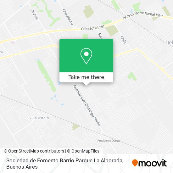 Mapa de Sociedad de Fomento Barrio Parque La Alborada
