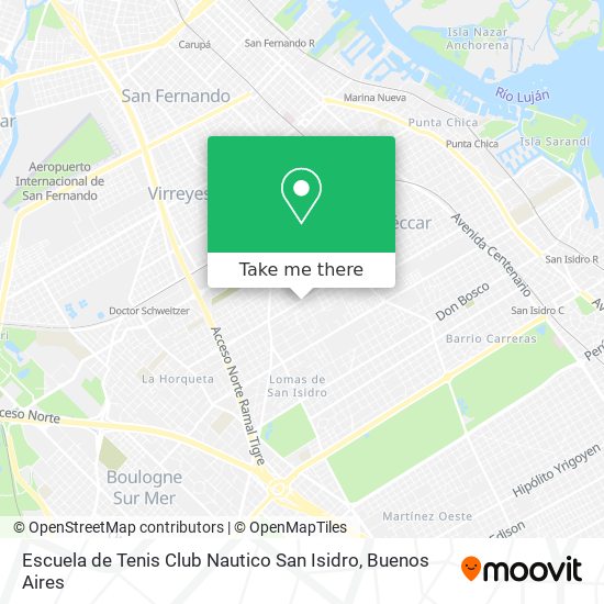 Escuela de Tenis Club Nautico San Isidro map