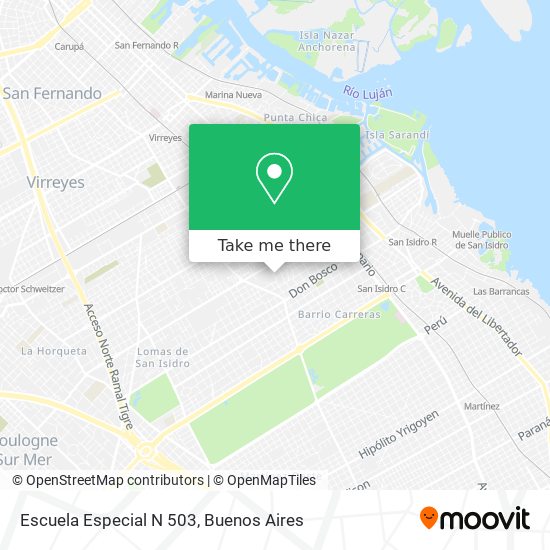 Mapa de Escuela Especial N 503