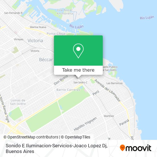 Sonido E Iluminacion-Servicios-Joaco Lopez Dj map