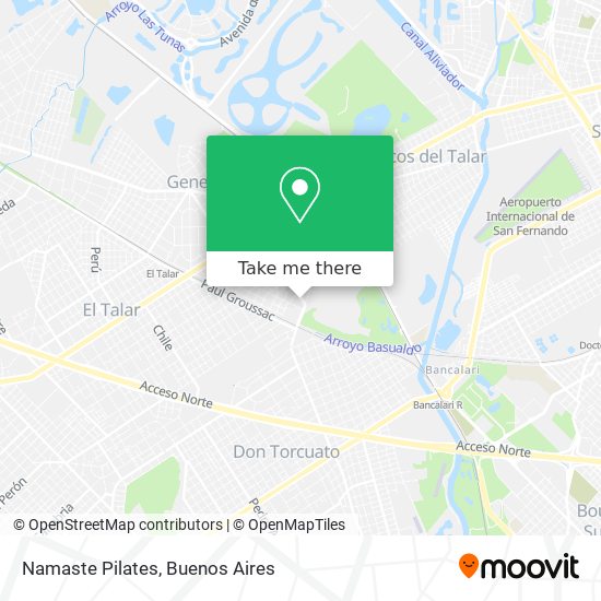 Namaste Pilates map