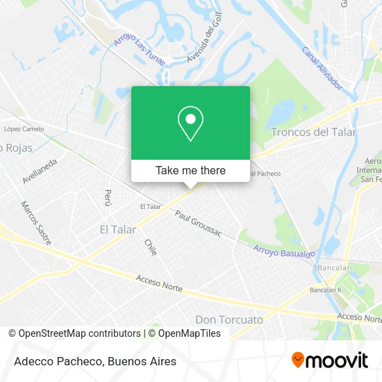 Mapa de Adecco Pacheco