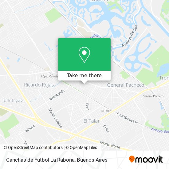 Canchas de Futbol La Rabona map
