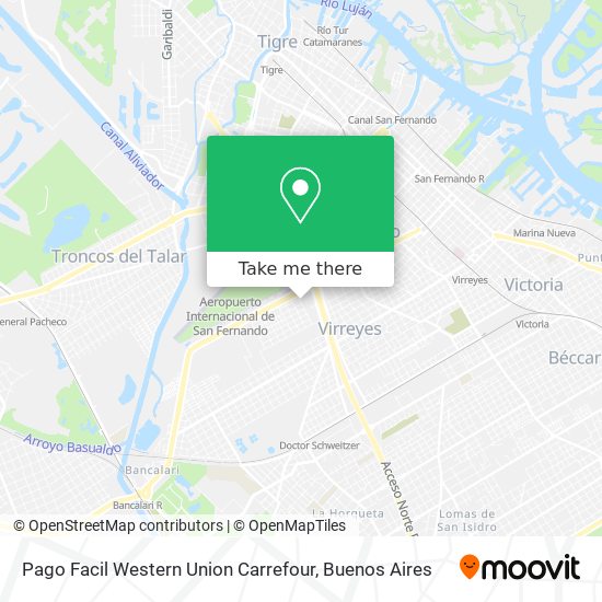 Pago Facil Western Union Carrefour map