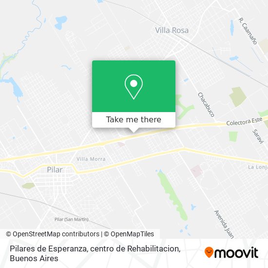 Pilares de Esperanza, centro de Rehabilitacion map