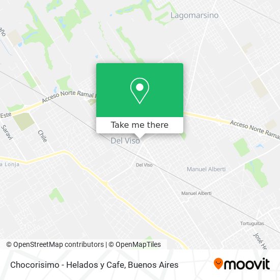 Mapa de Chocorisimo - Helados y Cafe