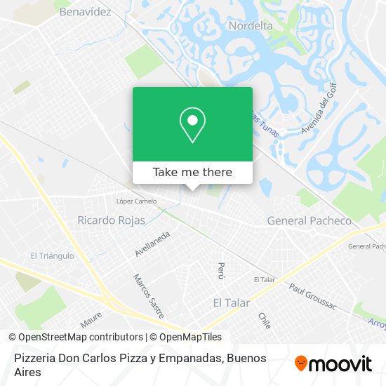 Mapa de Pizzeria Don Carlos Pizza y Empanadas