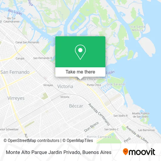 Monte Alto Parque Jardin Privado map