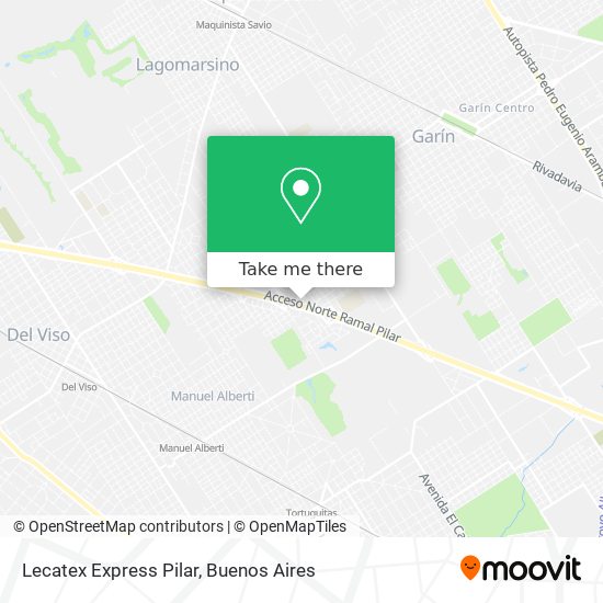 Lecatex Express Pilar map