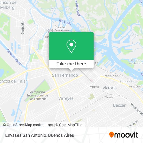 Envases San Antonio map