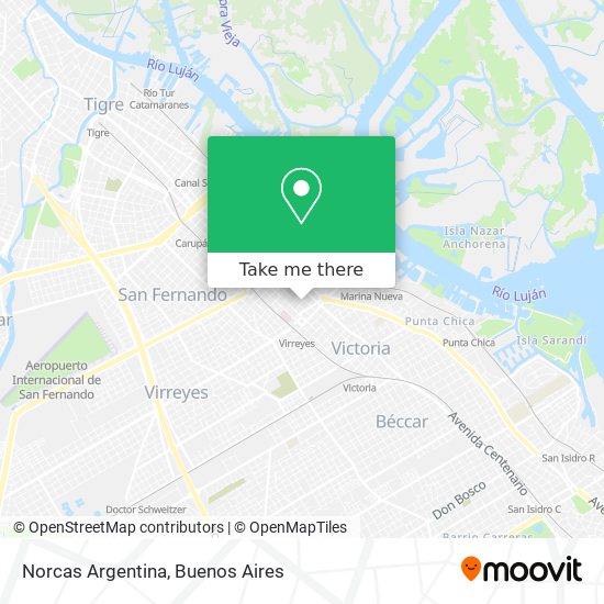 Norcas Argentina map