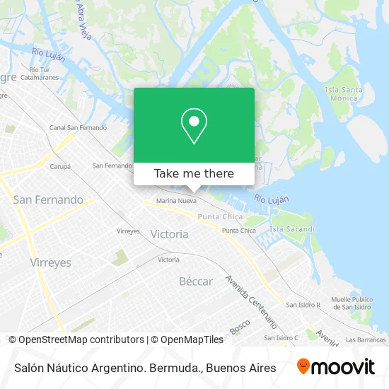 Mapa de Salón Náutico Argentino. Bermuda.