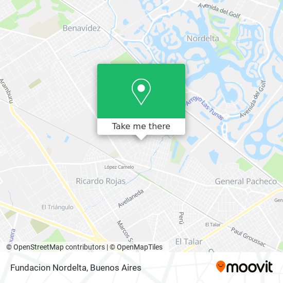 Mapa de Fundacion Nordelta