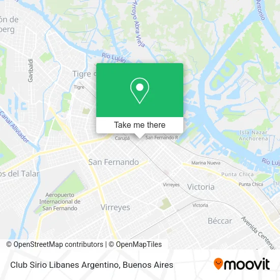 Mapa de Club Sirio Libanes Argentino