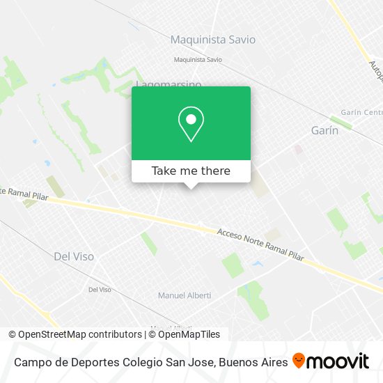 Mapa de Campo de Deportes Colegio San Jose