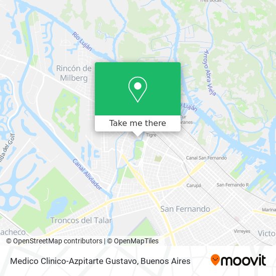 Medico Clinico-Azpitarte Gustavo map
