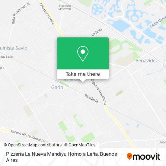 Pizzeria La Nueva Mandiyu Horno a Leña map