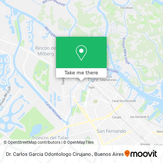 Dr. Carlos Garcia Odontologo Cirujano. map