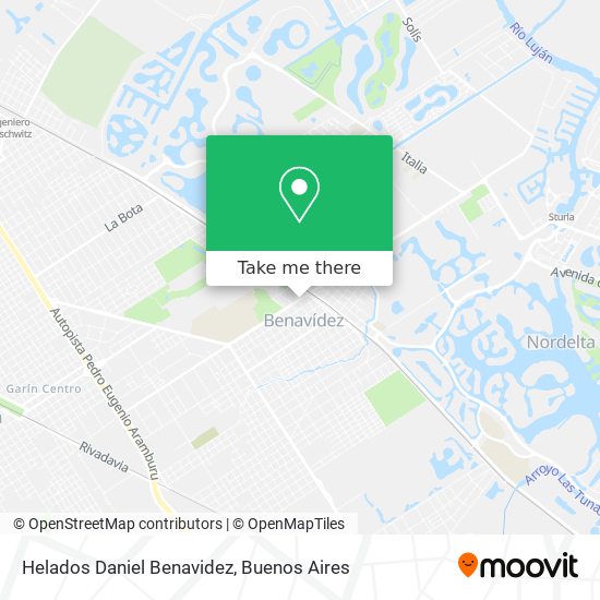 Helados Daniel Benavidez map