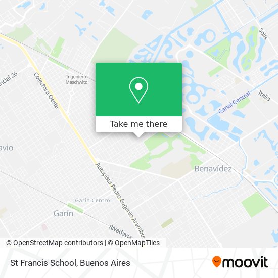 St Francis School map