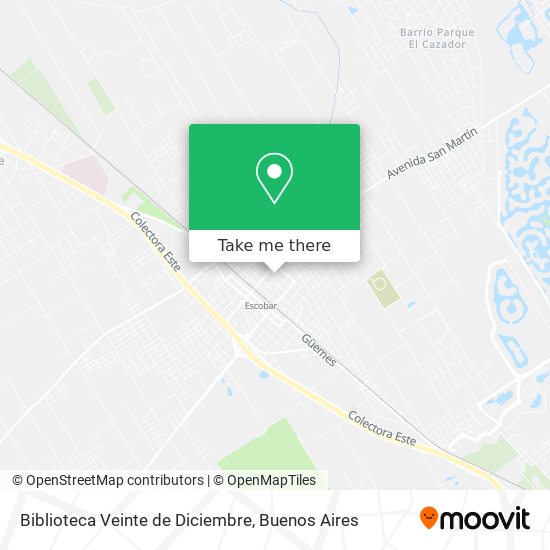 Biblioteca Veinte de Diciembre map