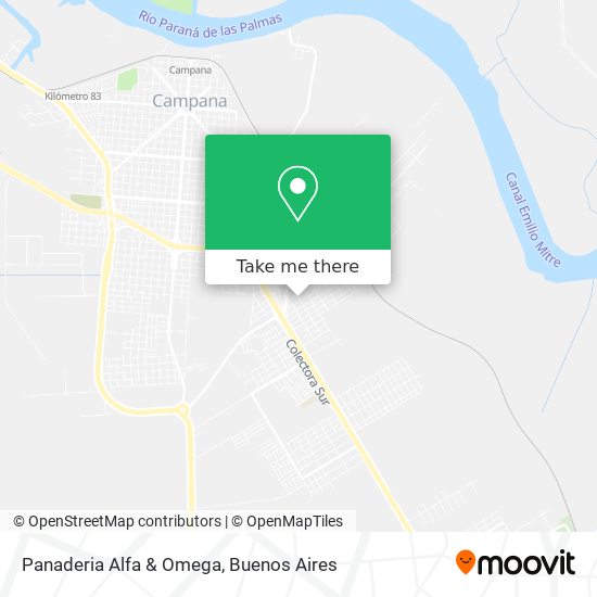 Panaderia Alfa & Omega map