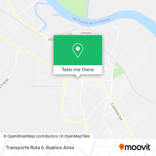 Transporte Ruta 6 map