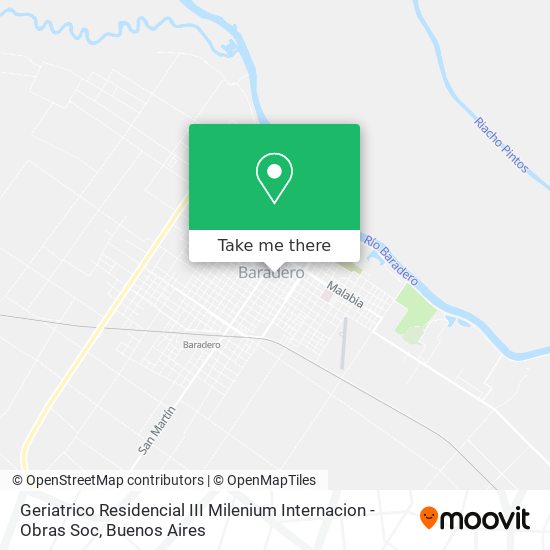 Mapa de Geriatrico Residencial III Milenium Internacion - Obras Soc