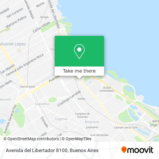 Mapa de Avenida del Libertador 8100