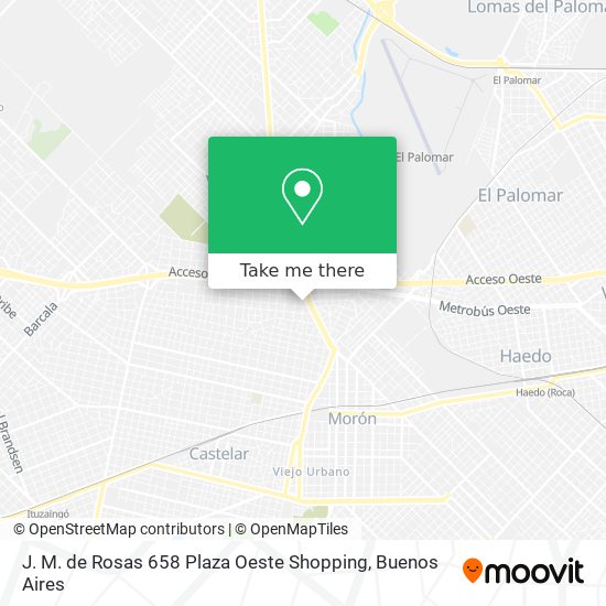 J. M. de Rosas 658 Plaza Oeste Shopping map