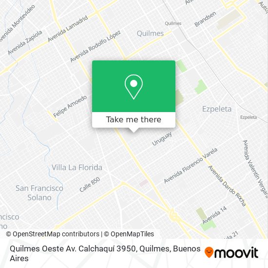 Mapa de Quilmes Oeste Av. Calchaquí 3950, Quilmes