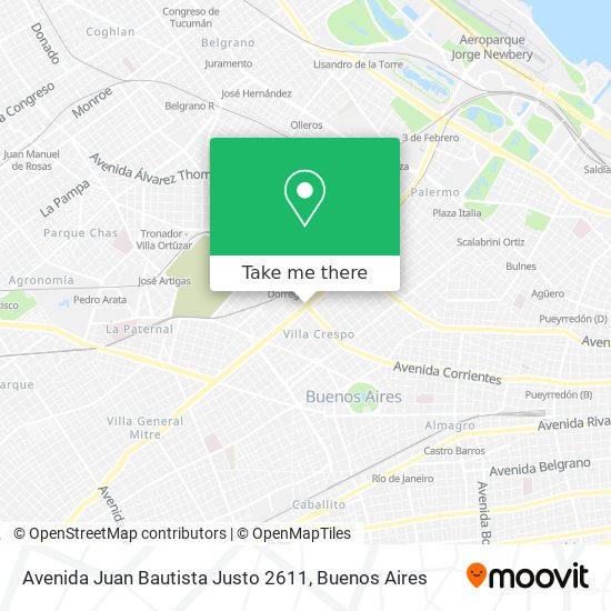 Avenida Juan Bautista Justo 2611 map