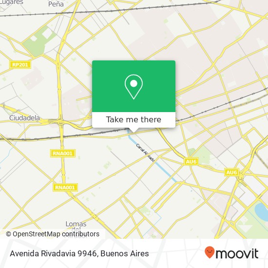 Mapa de Avenida Rivadavia 9946