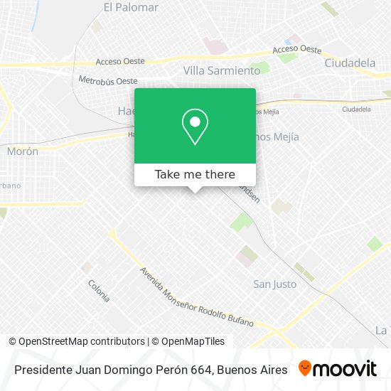 Presidente Juan Domingo Perón 664 map