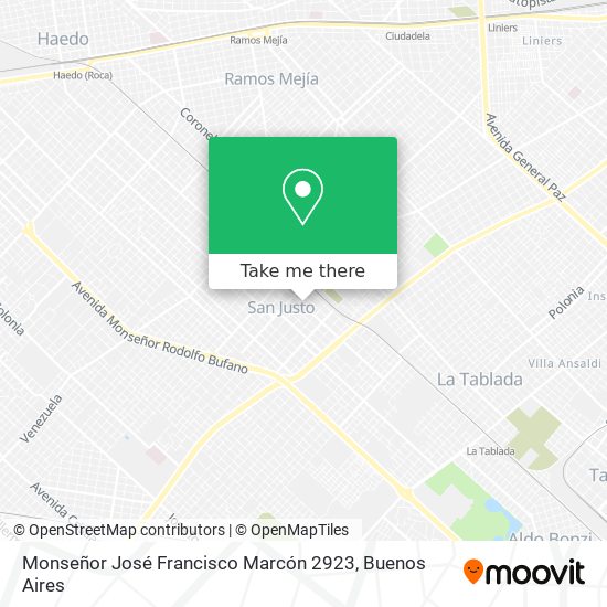 Mapa de Monseñor José Francisco Marcón 2923