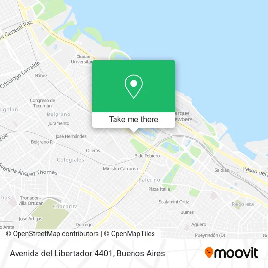 Mapa de Avenida del Libertador 4401