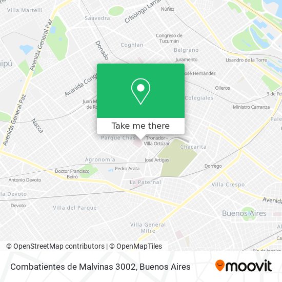 Combatientes de Malvinas 3002 map