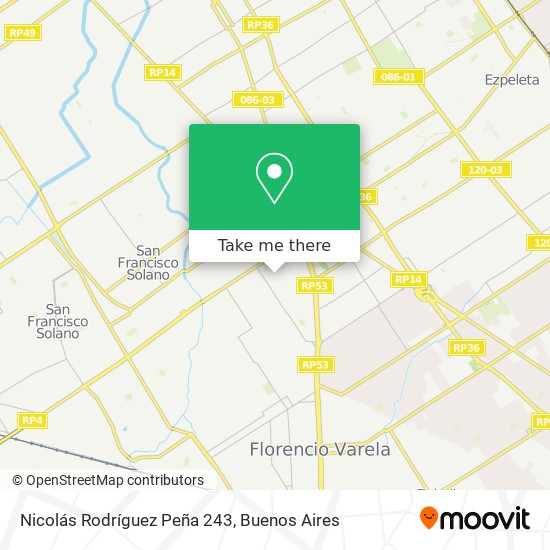 Nicolás Rodríguez Peña 243 map