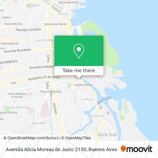 Avenida Alicia Moreau de Justo 2150 map