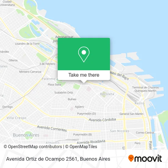 Mapa de Avenida Ortiz de Ocampo 2561