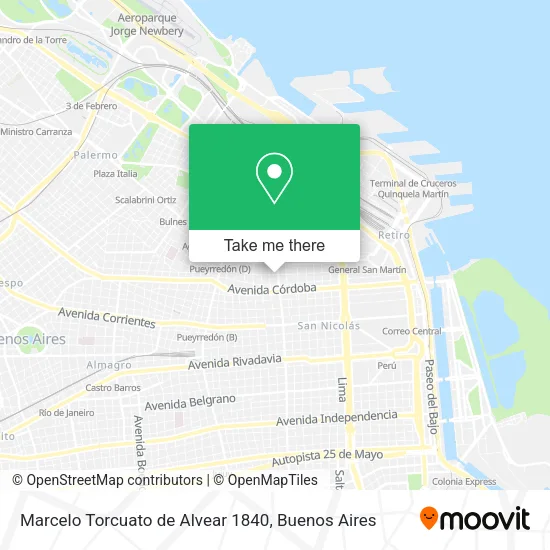 Mapa de Marcelo Torcuato de Alvear 1840