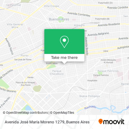 Mapa de Avenida José María Moreno 1279